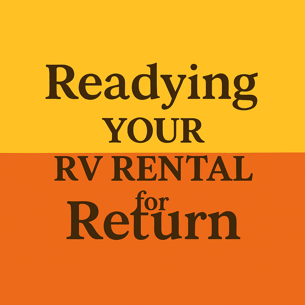 🧹 How to Get Your RV Rental Ready for Return